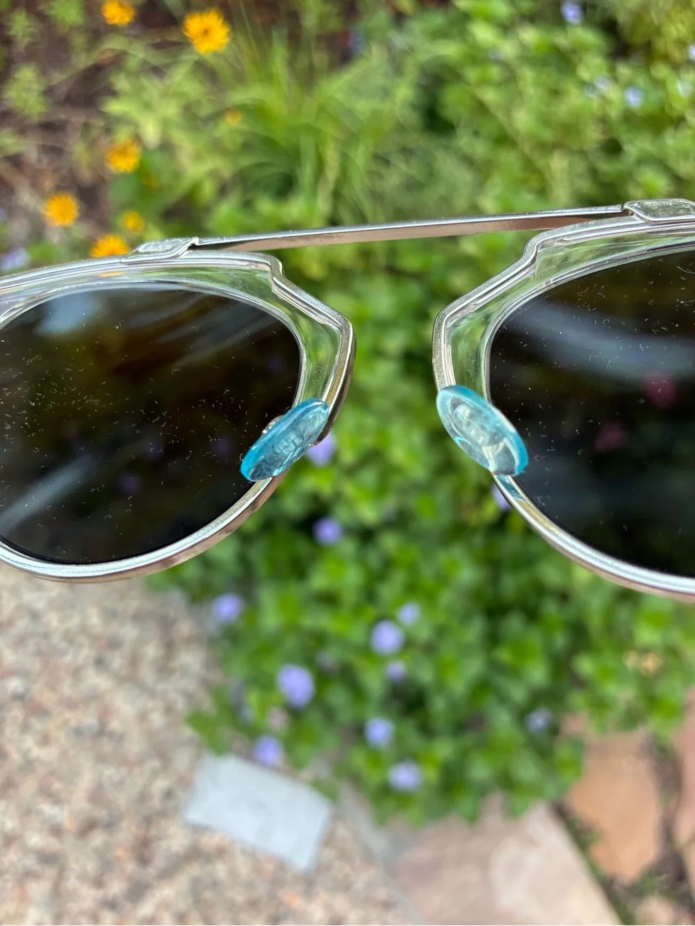 DIOR So Real Sunglasses Silver Frame w/ Gray Lenses Luxury Designer Eyewear
